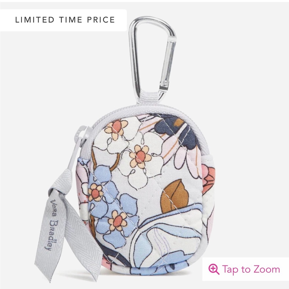 NWT Vera Bradley Bag Charm for AirPods - Aloha Blooms!